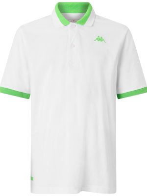 LOGO  NEON - Polo Shirts - Polo - Man - WHITE-NEON GREEN