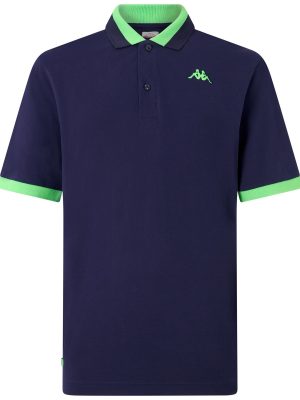 LOGO  NEON - Polo Shirts - Polo - Man - BLUE MARINE-NEON GREEN
