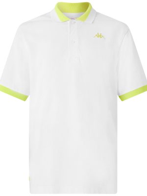 LOGO  NEON - Polo Shirts - Polo - Man - WHITE-NEON YELLOW