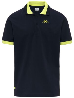 LOGO  NEON - Polo Shirts - Polo - Man - BLUE MARINE-NEON YELLOW