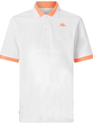 LOGO  NEON - Polo Shirts - Polo - Man - WHITE-NEON ORANGE