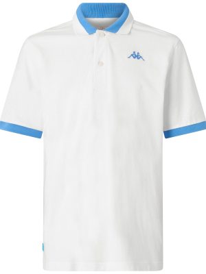LOGO  NEON - Polo Shirts - Polo - Man - WHITE-NEON BLUE