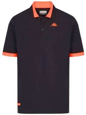 LOGO  NEON - Polo Shirts - Polo - Man - BLACK-NEON ORANGE