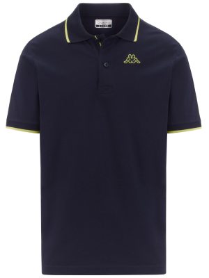 LOGO  FLU - Polo Shirts - Polo - Man - BLUE MARINE-NEON YELLOW