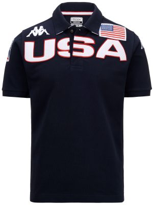 EROI POLO USA US - Polo Shirts - Polo - Unisex - BLUE DK NAVY