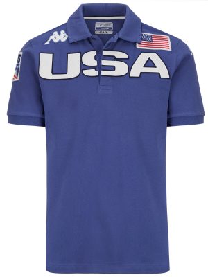 EROI POLO USA US - Polo Shirts - Polo - Unisex - BLUE FIORD