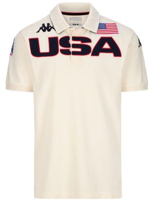 EROI POLO USA US - Polo Shirts - Polo - Unisex - WHITE COCONUT