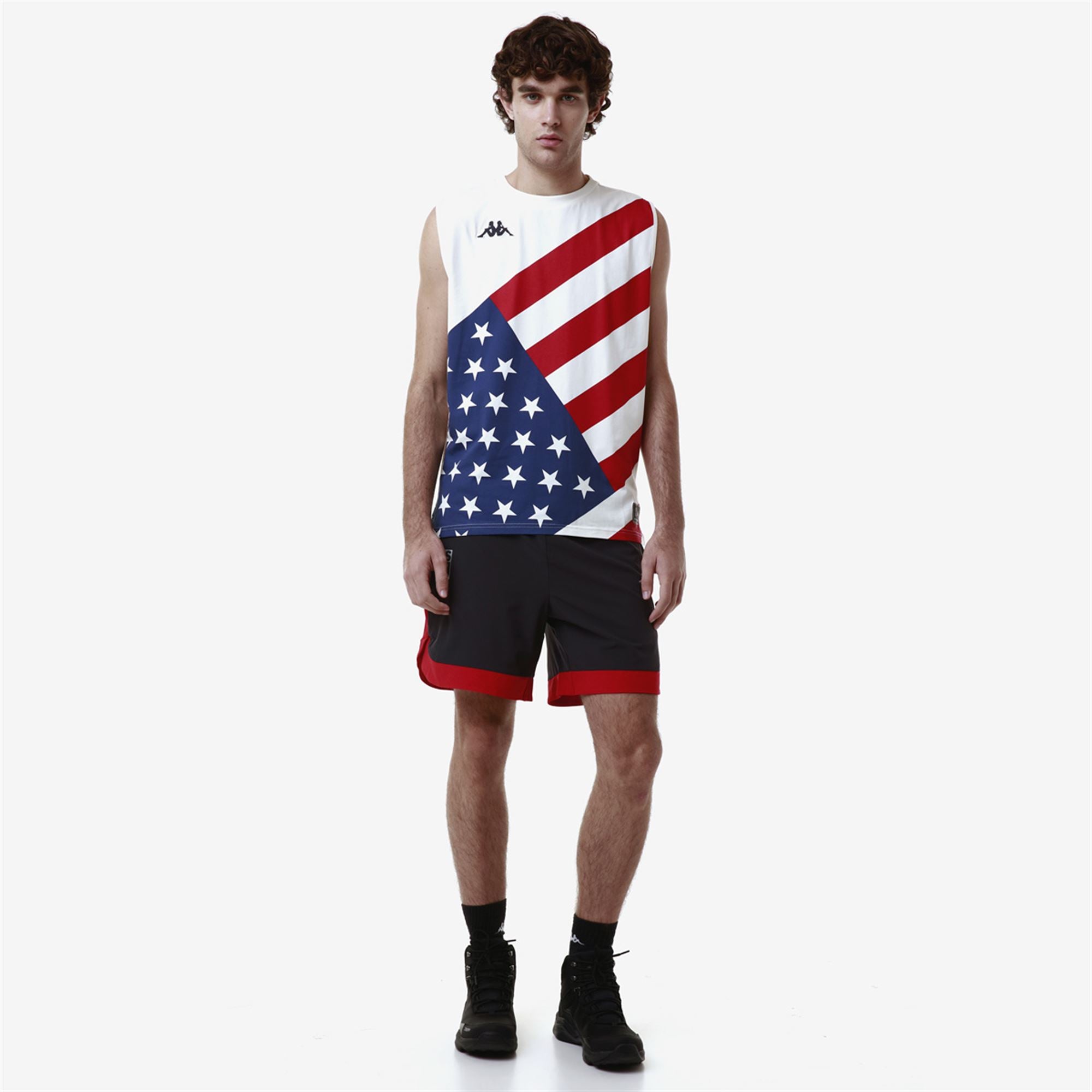 DRIDECA US - T-ShirtsTop - Tank - Unisex - WHITE MILK-BLUE DK-RED - Image 7