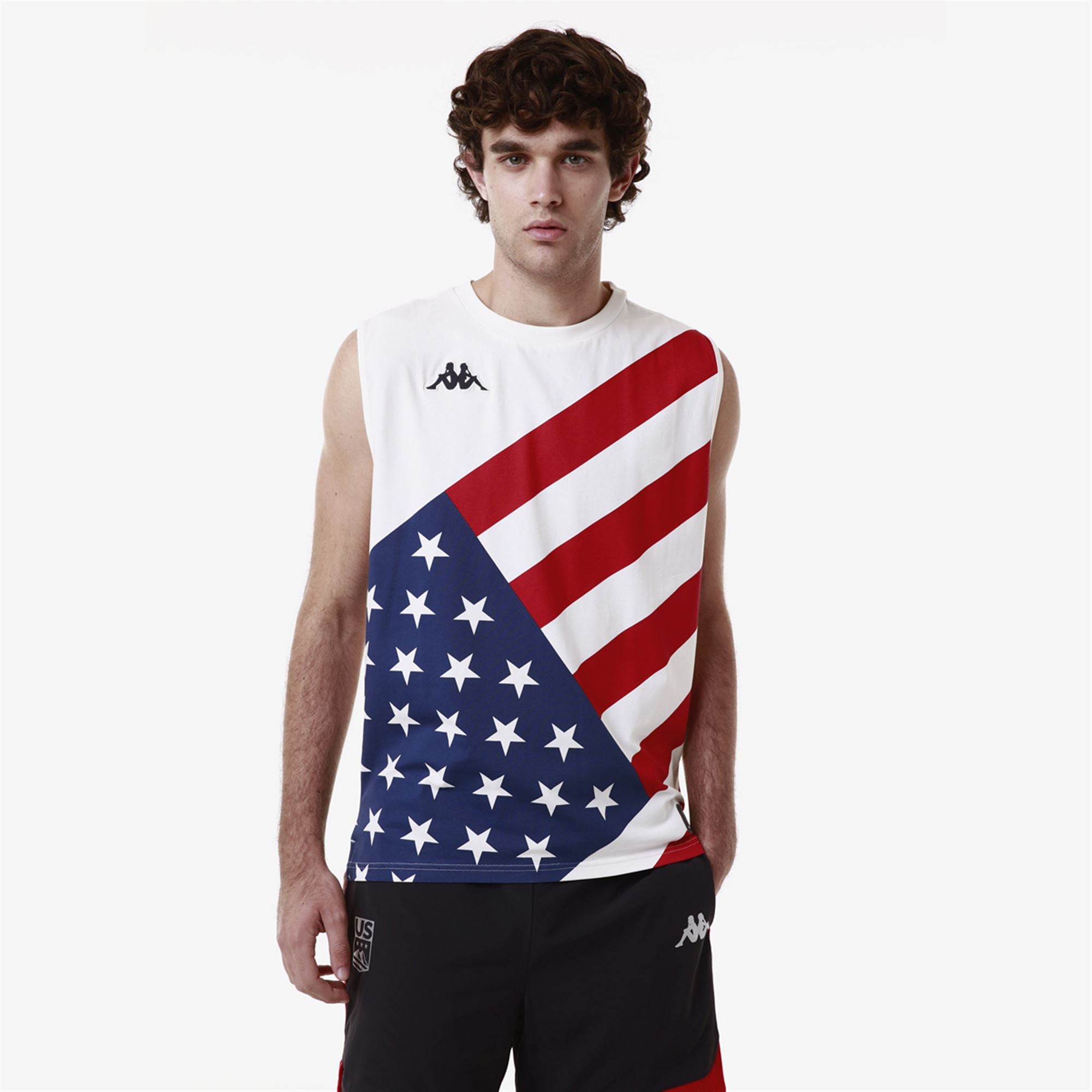 DRIDECA US - T-ShirtsTop - Tank - Unisex - WHITE MILK-BLUE DK-RED - Image 4