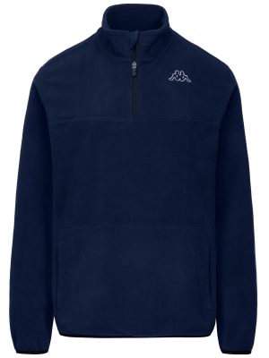 LOGO  SAUSTE SLIM - Fleece - Jumper - Man - BLUE MARINE