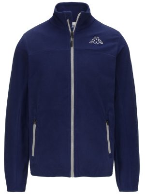 LOGO WIND - Fleece - Jacket - Man - BLUE MARINE-GREY NEUTRAL