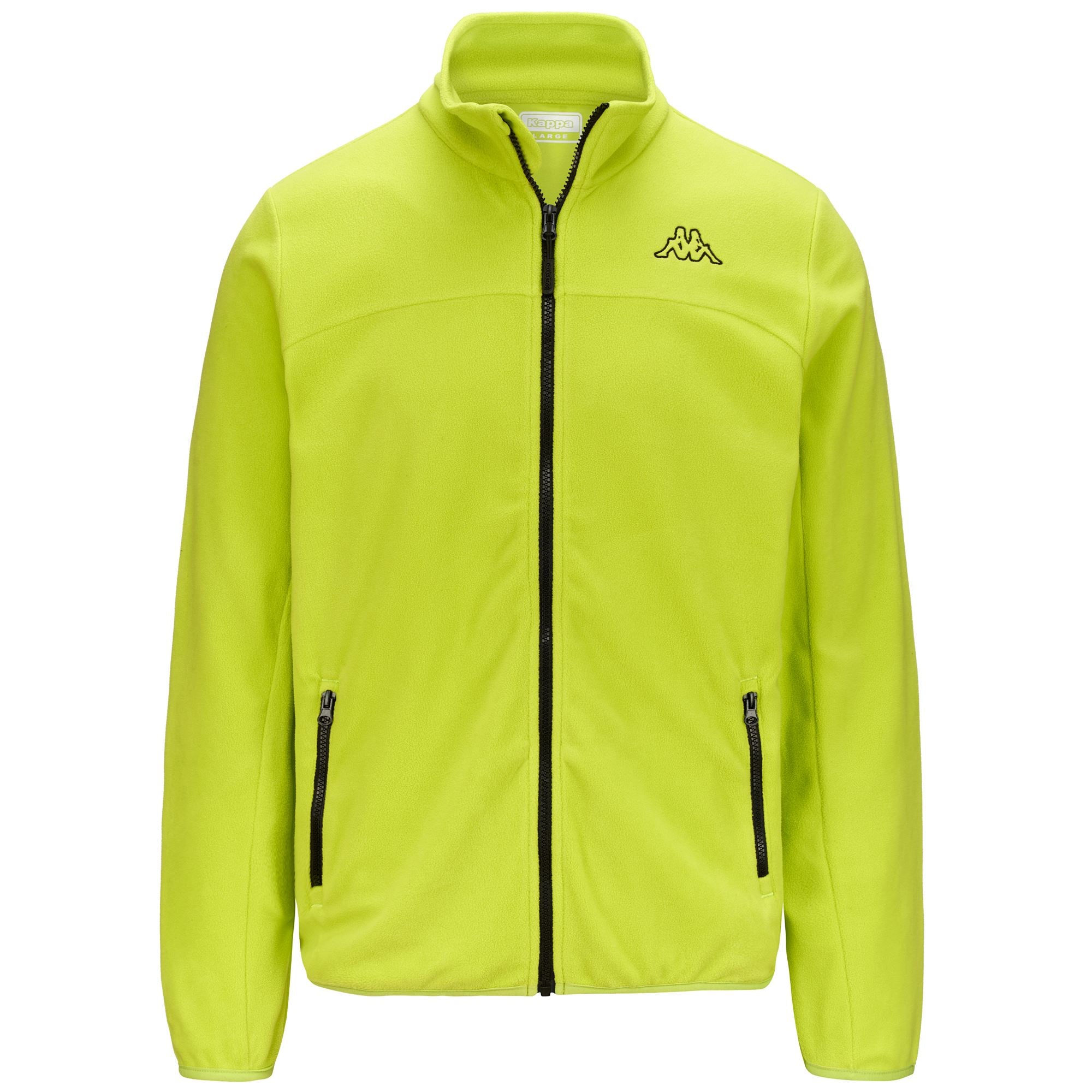 LOGO WIND - Fleece - Jacket - Man - GREEN LIME PUNCH-BLACK