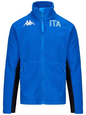 6CENTO 687 ITA - Fleece - Jacket - Man - BLUE BRILLIANT-BLUE DK NAVY
