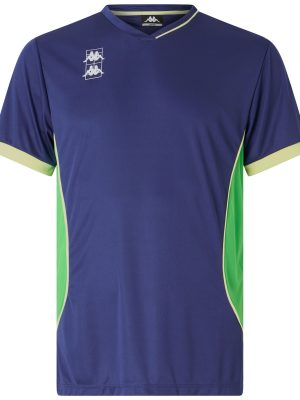 KOMBAT PADEL GHINO - Active Jerseys - Shirt - Man - BLUE TWILIGHT-GREEN FLUO-YELLOW LT SULPHUR