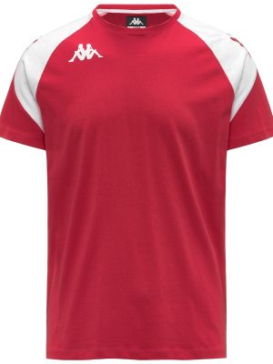 KAPPA4FOOTBALL   LACCIO - T-ShirtsTop - T-Shirt - Man - RED-WHITE