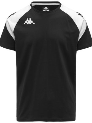 KAPPA4FOOTBALL   LACCIO - T-ShirtsTop - T-Shirt - Man - BLACK-WHITE