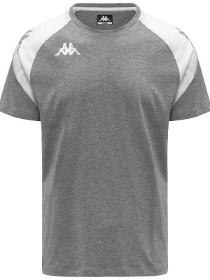 KAPPA4FOOTBALL   LACCIO - T-ShirtsTop - T-Shirt - Man - GREY MELANGE-WHITE
