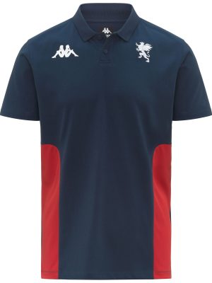 MINDITTI GENOA - Polo Shirts - Polo - Man - BLUE DK-RED BLAZE