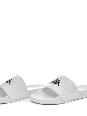 LOGO SARTY - Flip-Flops - Stripe - Unisex - WHITE-BLACK-BLACK