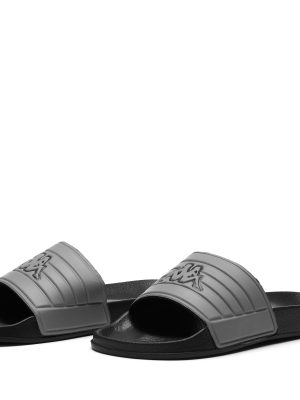 LOGO SARTY - Flip-Flops - Stripe - Unisex - BLACK-GREY BISE