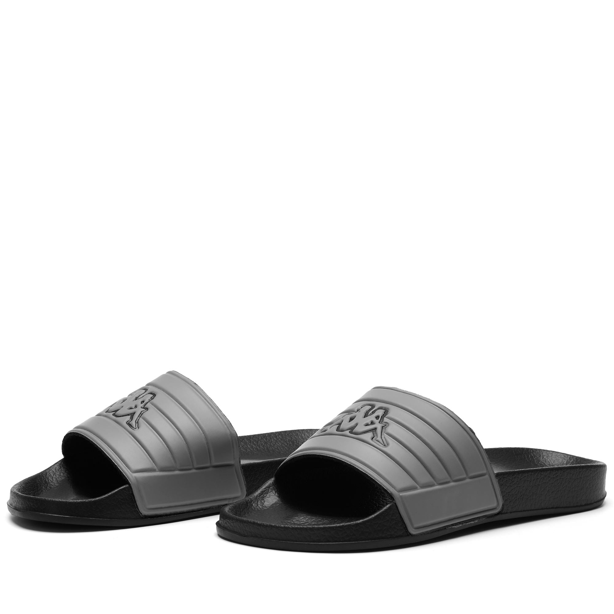 LOGO SARTY - Flip-Flops - Stripe - Unisex - BLACK-GREY BISE