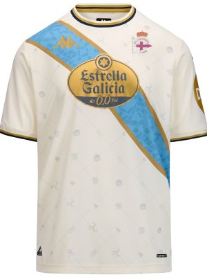 KOMBAT 2026 THIRD DEPORTIVO - Active Jerseys - Shirt - Man - WHITE ANTIQUE-AZURE-GOLD-SPONSOR 2