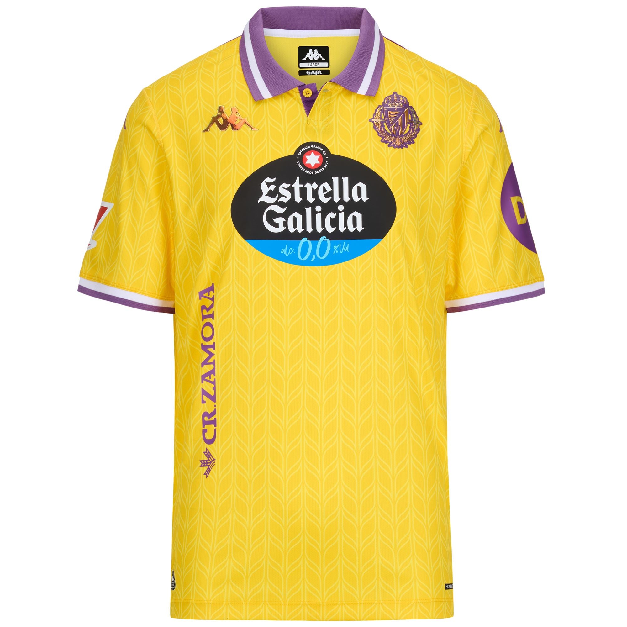 KOMBAT 2026 THIRD REAL VALLADOLID - Active Jerseys - Shirt - Man - YELLOW-VIOLET-WHITE-SPONSOR 2
