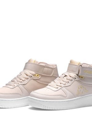 LOGO MASERTA MD V - Sneakers - Mid Cut - Unisex - PINK PASTEL-YELLOW PASTEL