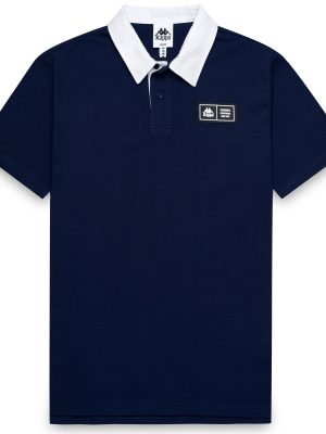 NILDE - Polo Shirts - Polo - Man - Blue Iris-White