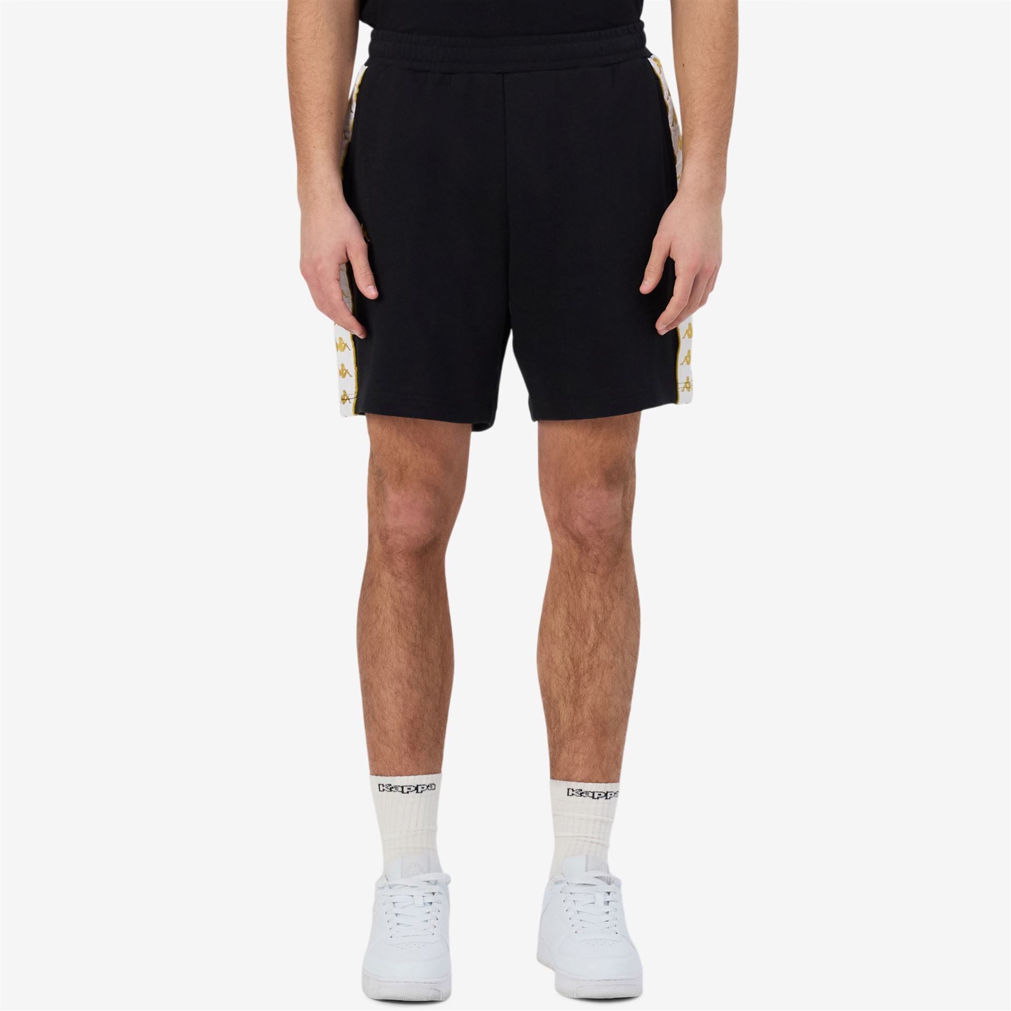 222 BANDA OVIEDO - Shorts - Sport Shorts - Man - BLACK-YELLOW GOLD RICH-WHITE - Image 4