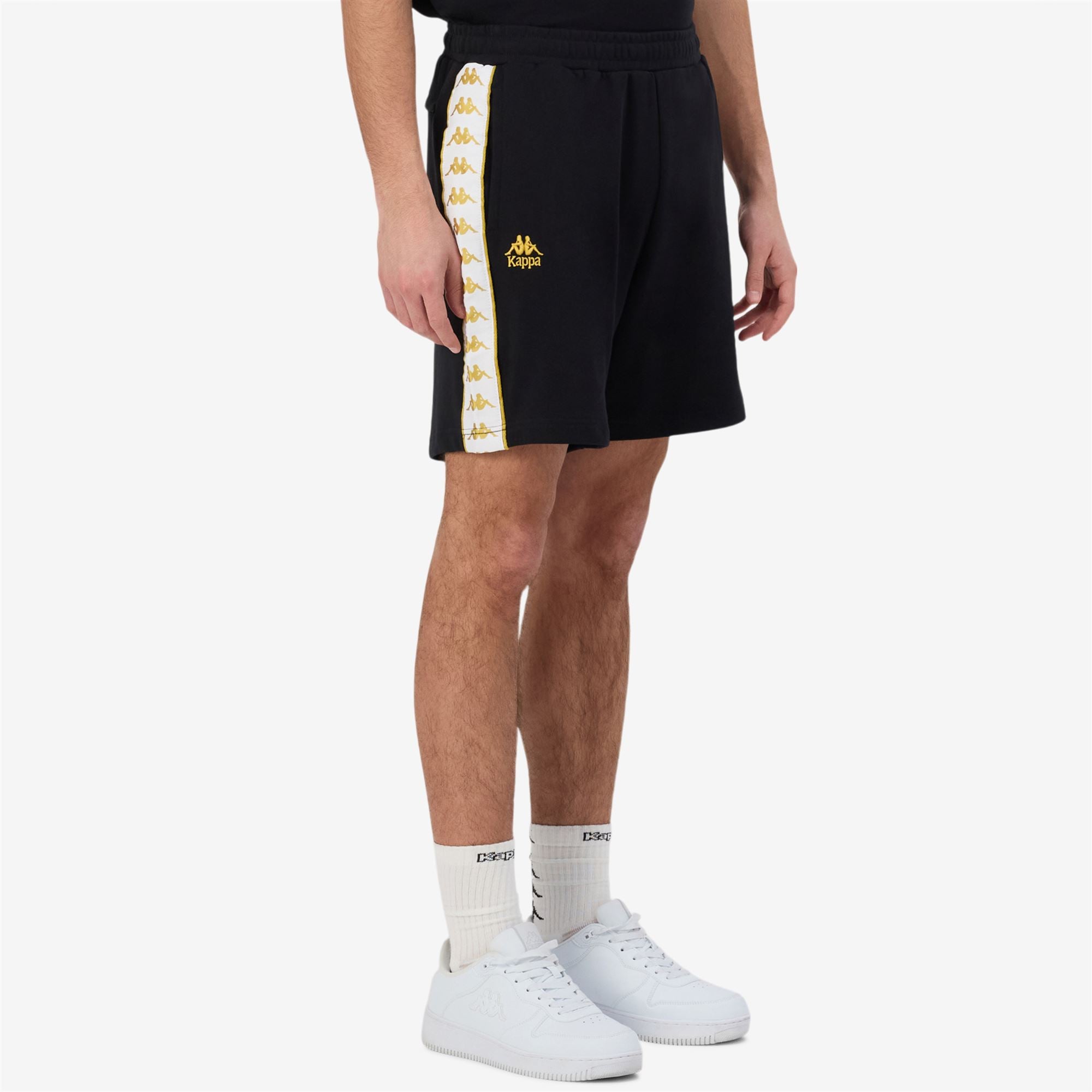 222 BANDA OVIEDO - Shorts - Sport Shorts - Man - BLACK-YELLOW GOLD RICH-WHITE - Image 5