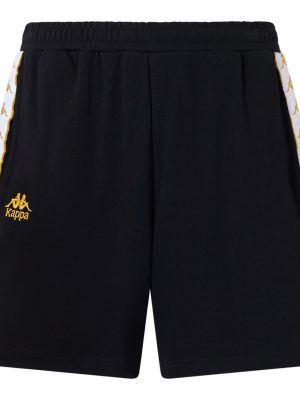 222 BANDA   OVIEDO - Shorts - Sport  Shorts - Man - BLACK-YELLOW GOLD RICH-WHITE