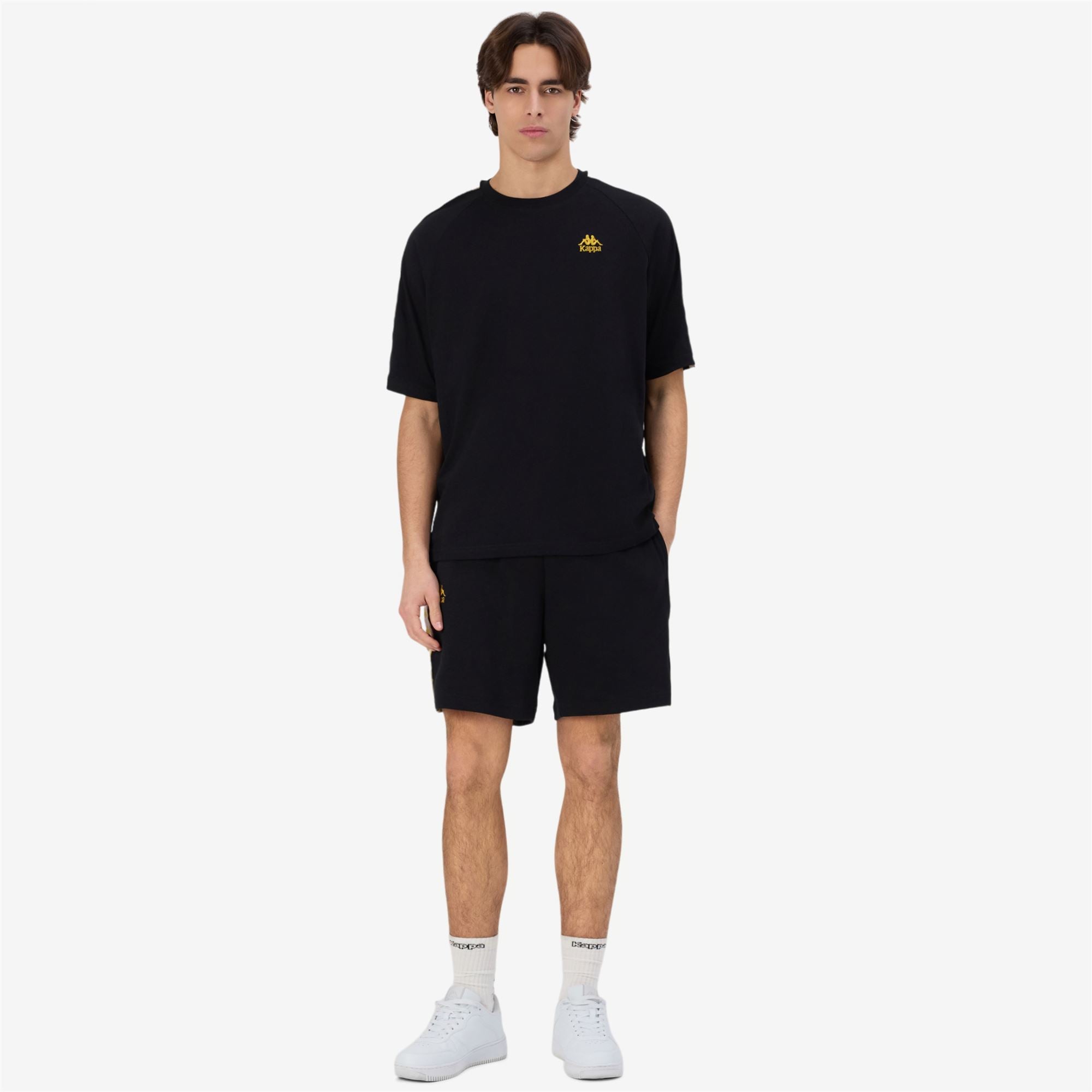 222 BANDA OVIEDO - Shorts - Sport Shorts - Man - BLACK-YELLOW GOLD RICH-WHITE - Image 7