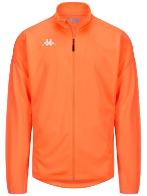 KAPPA4FOOTBALL DOLVIO - Fleece - Jacket - Man - ORANGE FLAME