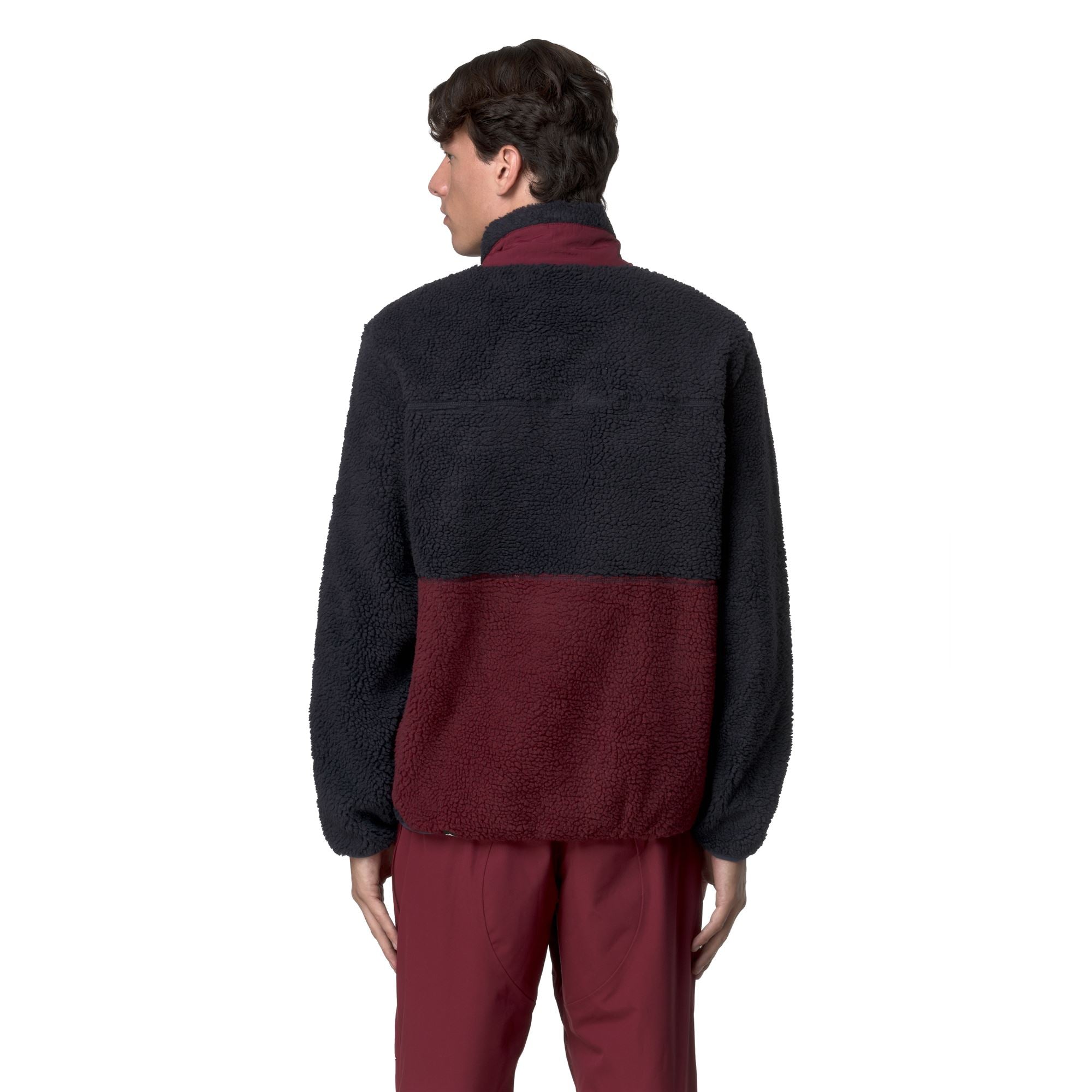 326 US - Fleece - Jacket - Unisex - Blue Baritone-Red Pomegranate - Image 6