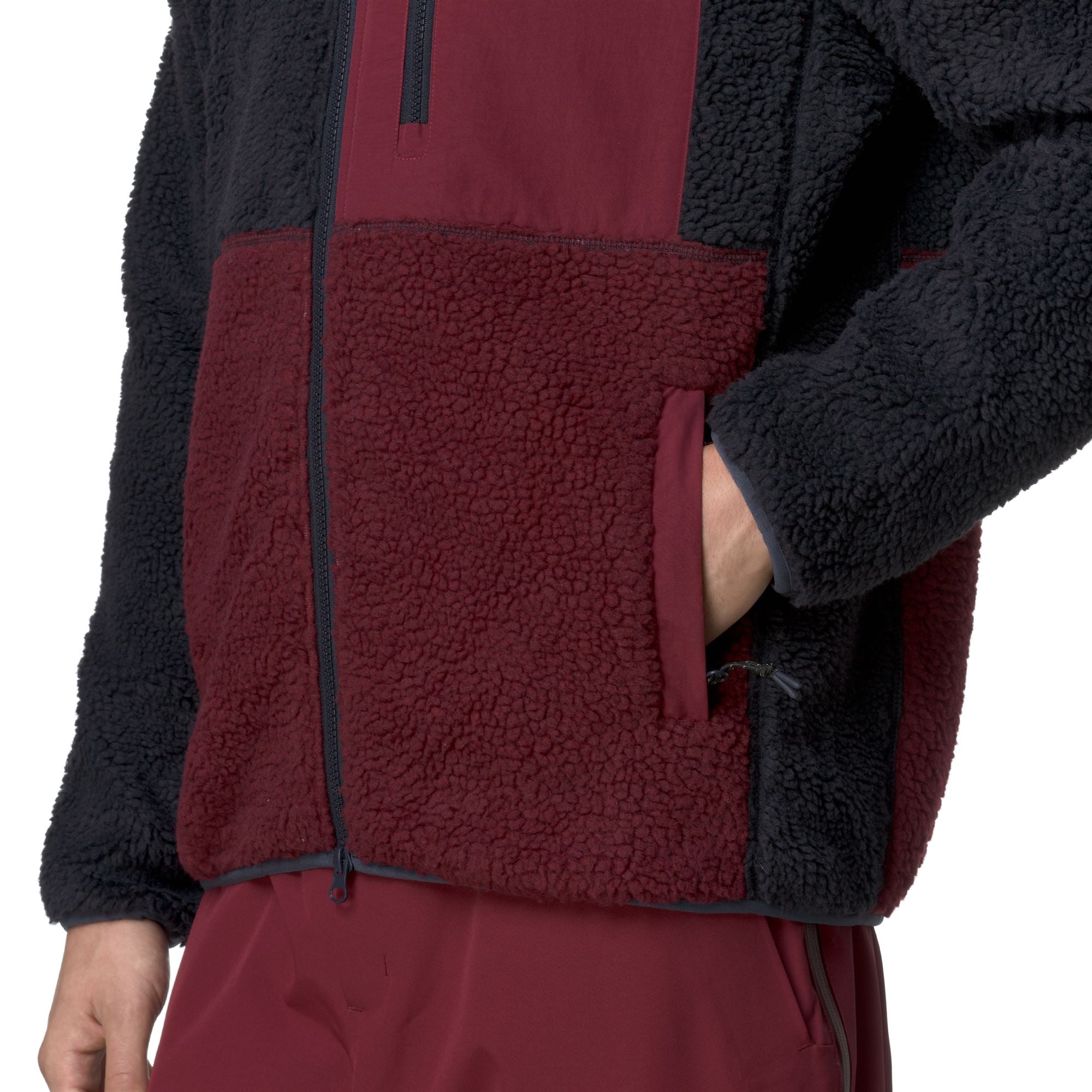 326 US - Fleece - Jacket - Unisex - Blue Baritone-Red Pomegranate - Image 7