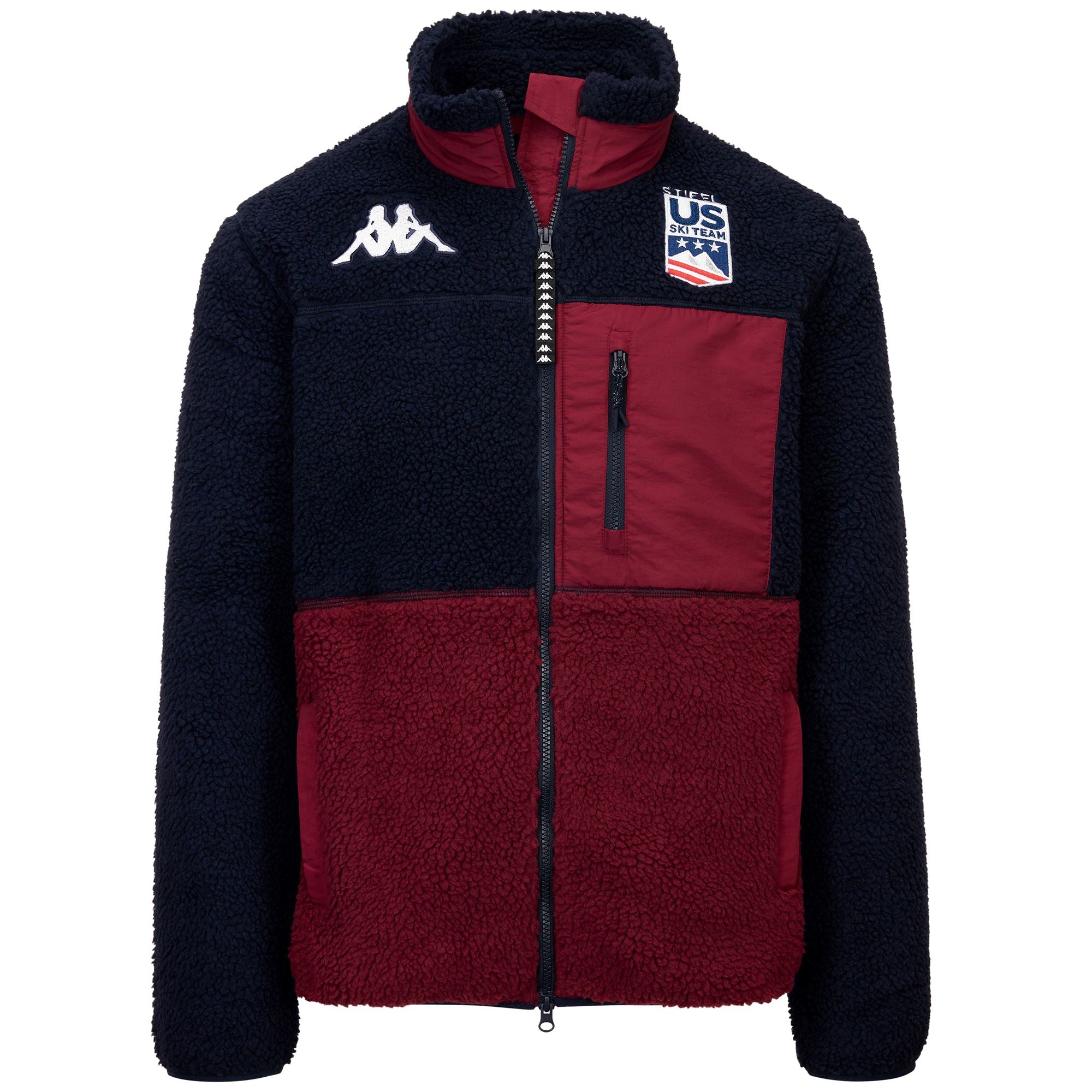 326 US - Fleece - Jacket - Unisex - Blue Baritone-Red Pomegranate