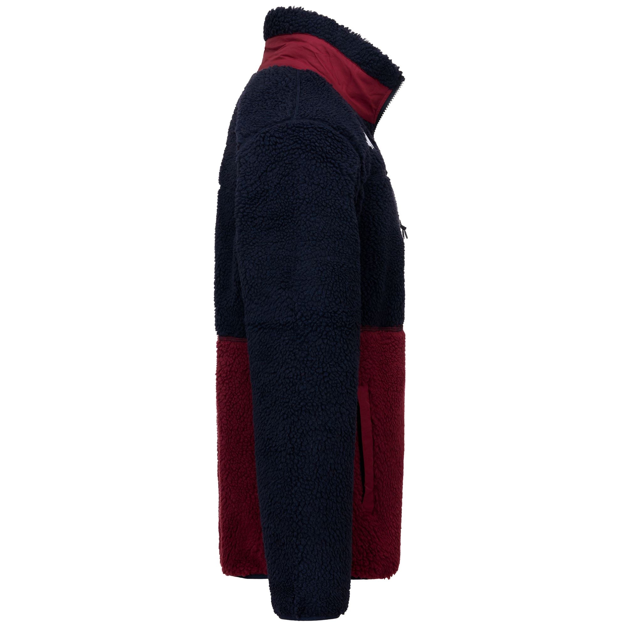326 US - Fleece - Jacket - Unisex - Blue Baritone-Red Pomegranate - Image 2