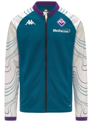 MOXUNAPRE PRO FIORENTINA - Fleece - Jumper - Man - TURQUOISE CRYSTAL-WHITE WHISPER-VIOLET INDIGO