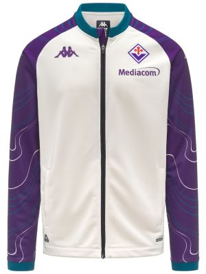 MOXUNAPRE PRO FIORENTINA - Fleece - Jumper - Man - WHITE WHISPER-VIOLET INDIGO-TURQUOISE CRYSTAL