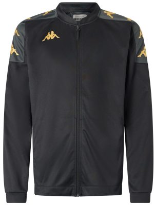 KAPPA4FOOTBALL GIULLIO - Fleece - Jacket - Man - BLACK-GREY DK