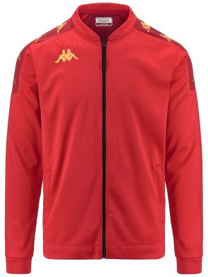 KAPPA4FOOTBALL GIULLIO - Fleece - Jacket - Man - RED-RED DK DAHLIA
