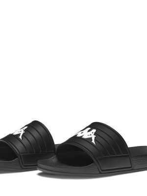 LOGO  NOLES - Flip-Flops - Stripe - Unisex - BLACK-WHITE-WHITE