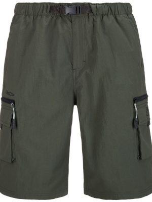 LOGO CARGOS - Shorts - Sport Shorts - Man - GREEN BLACKISH
