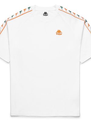 222 BANDA  NINON - T-ShirtsTop - T-Shirt - Man - WHITE-GREEN TEE-ORANGE