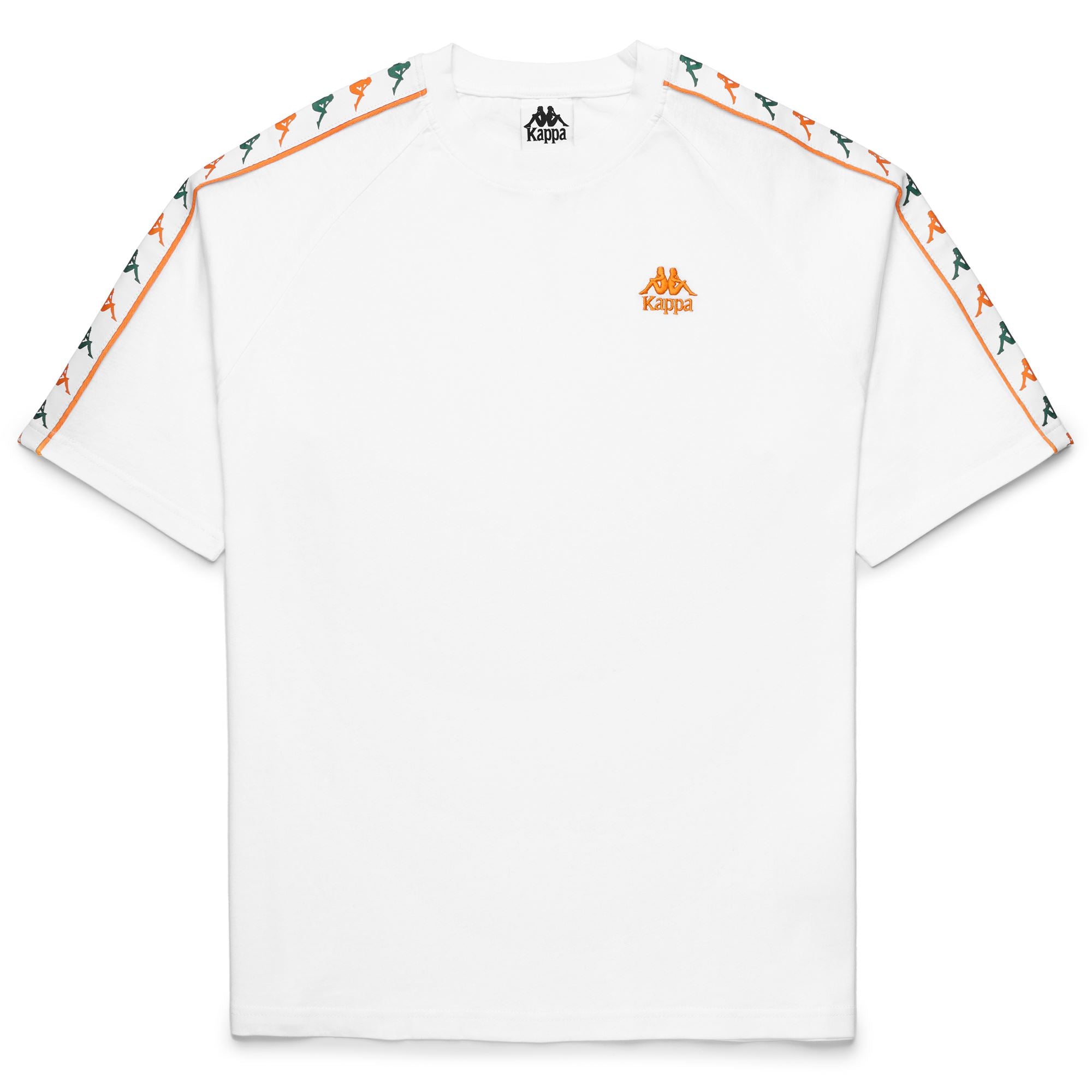 222 BANDA NINON - T-ShirtsTop - T-Shirt - Man - WHITE-GREEN TEE-ORANGE