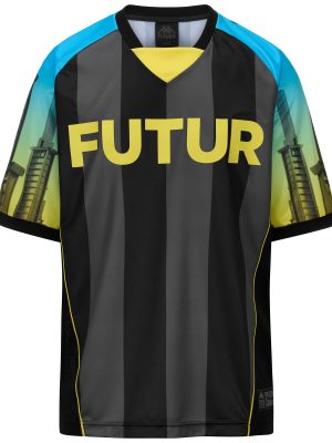 HERON KFF - Active Jerseys - Shirt - Man - BLACK-GREY DK-YELLOW