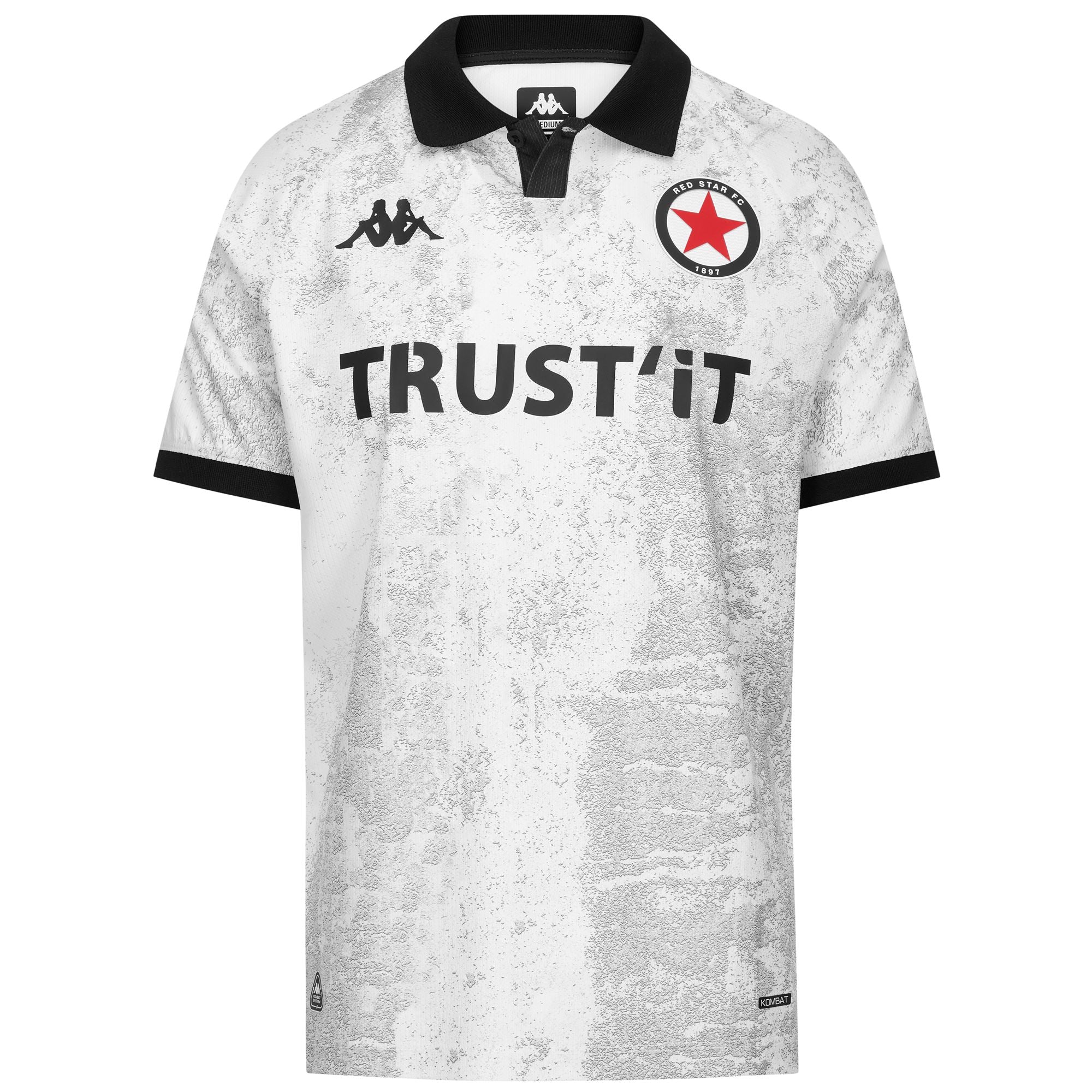 KOMBAT 2026 AWAY RED STAR - Active Jerseys - Shirt - Man - WHITE-BLACK-SPONSOR