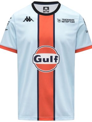AMIROMS GULF TRACKHOUSE - Active Jerseys - Shirt - Man - AZURE DELICATE-BLACK-ORANGE