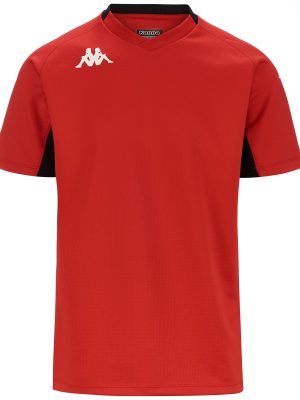 KAPPA4RUGBY BEMI - Active Jerseys - Shirt - Man - RED-BLACK